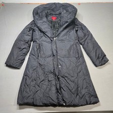 Cole Haan Puffer Down Coat Medium Black Shawl Collar