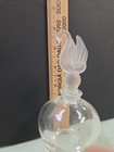 SILVESTRI FROST SWAN STOPPER  CLEAR GLASS PERFUME BOTTLE 5 1/2"H — photo 7