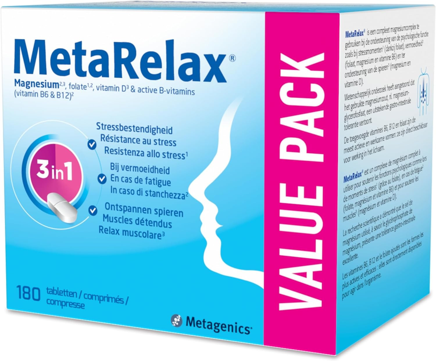 - Metarelax, in Situazioni Di Stress, Stanchezza E Tensione Muscolare - 180 Comp