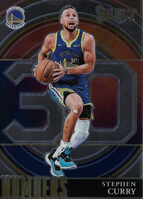 Stephen Curry 2021-22 Panini Select Select Numbers Insert Card