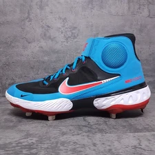 NIKE Alpha Huarache Elite 3 Baseball Cleats Mens 14 Marlins Blue Red Nby