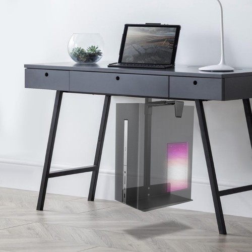 Uchwyt PC pod biurkiem kalkulator uchwyt biuro regulowany czarny 30kg - Zdjęcie 2 z 20