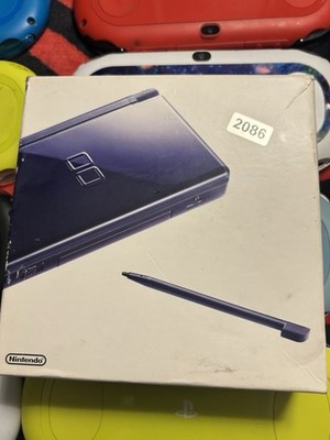 Nintendo DS Lite Handheld System Enamel Navy with Charger Complete In Box
