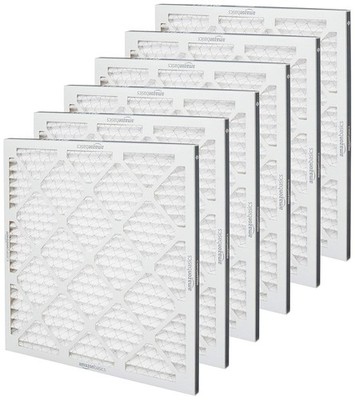 Amazon Basics 20x20x1 Air Filter 6-Pack, MERV 11 AC Furnace Filters, Dust, Pet, 