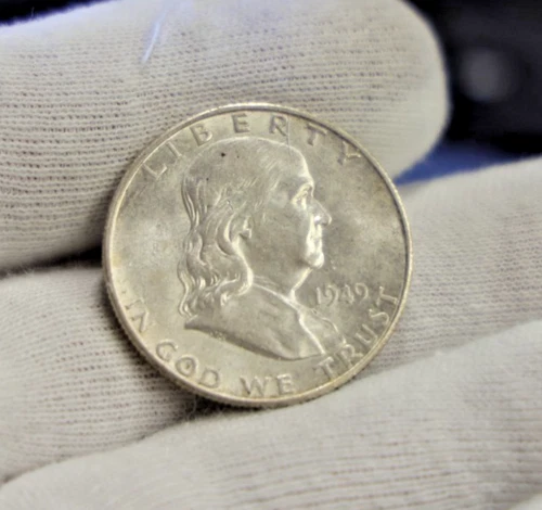 1949 S US Franklin Half 50c Nice AU