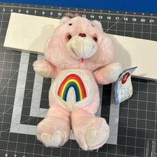 Care Bears Cousins Cheer Bear Pink Rainbow Plush Stuffy Kenner 1983 - Tag
