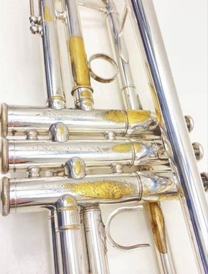 YAMAHA YTR-800GS Trumpet in Silver & Gold with Case Used from YAMAHA YTR-800GS Trumpet in Silver & Gold with Case Used from