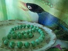 unique Vintage art deco jewelry necklace sterling peking apple mint green clear — photo 9