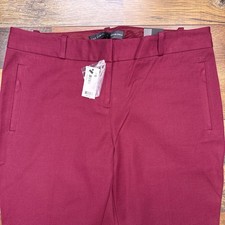 The Limited Signature Stretch Pants Womens 4 Pink Mid Rise Straight Leg New