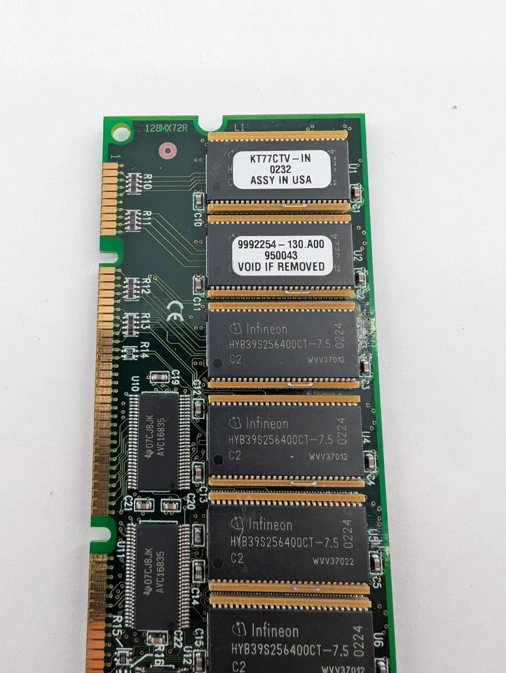 Infineon 1GB PC133 ECC Registered SDRAM 168-Pin DIMM HYB39S256400CT-7.5 - Image 2 of 4