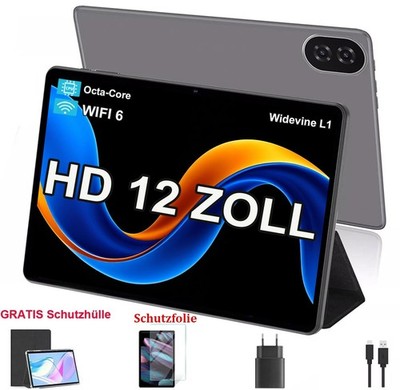 2025 Neu Tablet 24GB RAM 256GB ROM 12Zoll Android15 Tablets 2SIM LTE 5G WiFi GPS