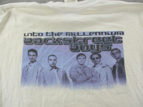 Vintage Backstreet Boys Shirt Adult XL White Millennium Into the Millennium 90s - Picture 6 of 9