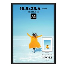 WOOD Black A2 Frame Display 16.5 x 23.4 inch Posters and Pictures - Horizonta...
