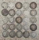 Barber Silver Dime 10C Lot of 25 (0.9 Fine) Mixed Dates 1897-1916  Lot 0141