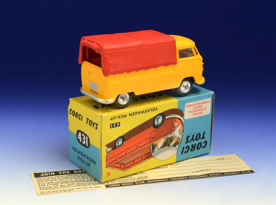 Corgi Toys VOLKSWAGEN PICK UP Nr.431  1964 VINTAGE  MINT ! OVP ! TOP ! - Bild 2 von 4
