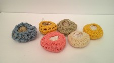 Crochet Hair Net Elastic Bun Cover Snood,Ballet Dance Skating Hairnet Lot of 6