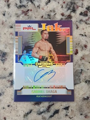 2025 Panini Contenders Pfl - Pfl Ink Gold 10/10 Gabriel Braga #PF-GBR Auto