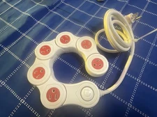 Flex Your Power Quirky Pivot Power Strip Adjustable Surge Protection  4ft Red Wh