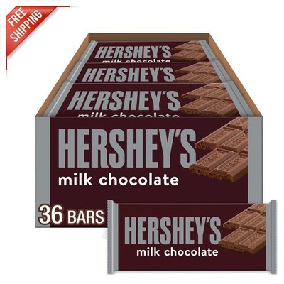 Classic Milk Chocolate Bars, 1.55 oz (36 Count) - Perfect for Sharing & S'mores!