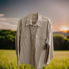 Vintage 90s St. John's Bay Chamois Beige MADE IN USA Button-Up Shirt - Men's XL