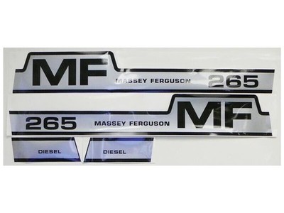 New Massey Ferguson Hood Decal Set MF265 Hump Hood