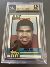 Junior Seau 1990 Topps Tiffany RC #381 BGS 9.5 GEM MINT Rookie NFL HOF'er