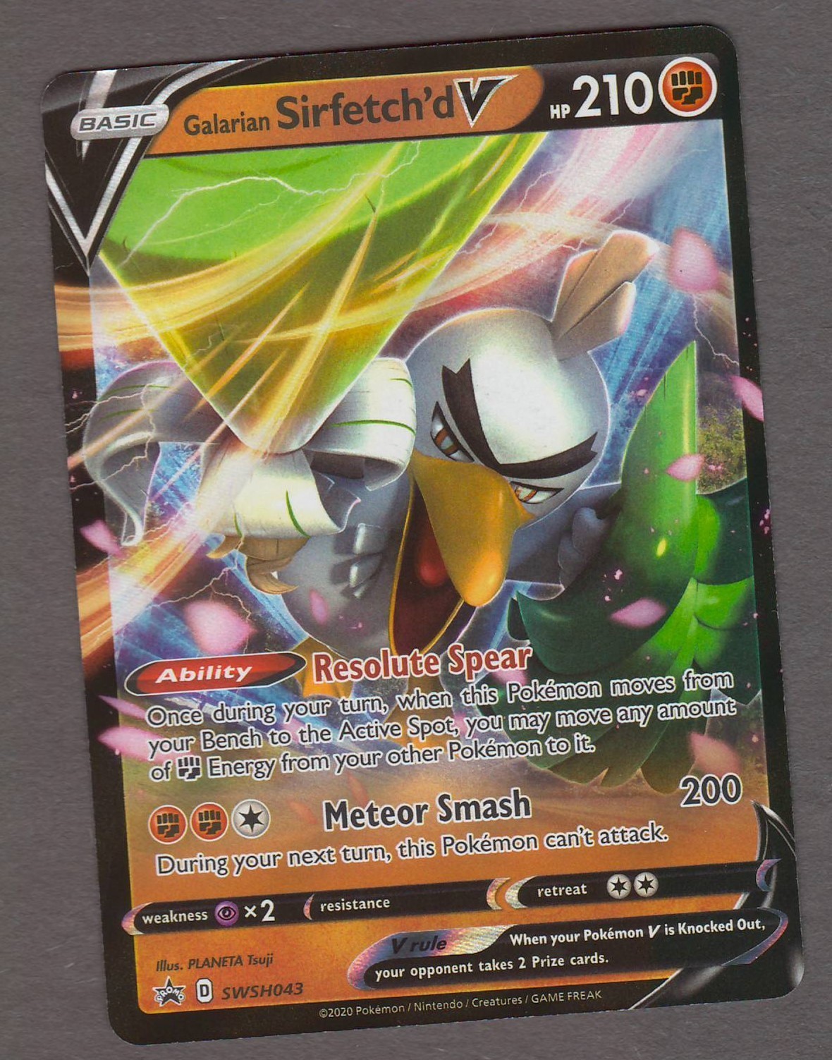 Galarian Sirfetch'd V SWSH043 Black Star Promo Ultra Rare Holo Pokemon Card NM