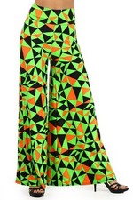 Womens New Hot Fashion Trend Popular Wide Leg PALAZZO Pants TRI COLOR S M L