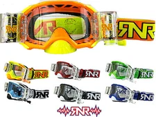 RIP N ROLL RNR  PLATINUM MOTOCROSS WVS ROLL OFF GOGGLES enduro mx 48MM