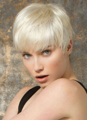 Short Pixie Cut 613 Blonde Pixie Human Hair Wigs With Bangs for Women Glueless - Picture 1 of 20