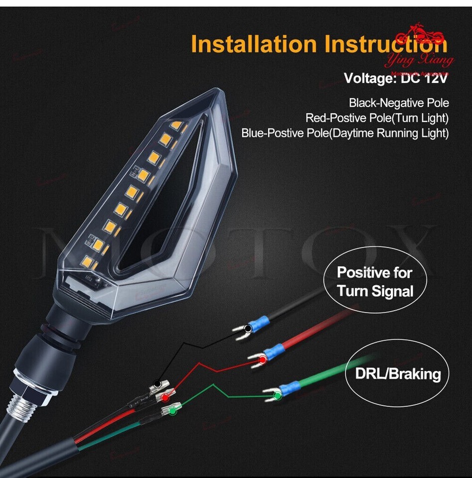 LED Turn Signal Lights For Yamaha MT-07 / MT-09 / Tracer / MT-10 - Pair (12V, 1.5W)