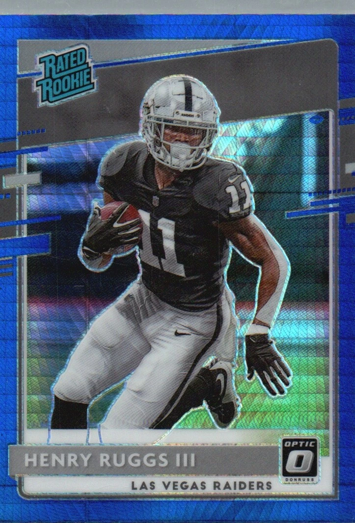 2020 Donruss Optic #158 Henry Ruggs III Blue Hyper