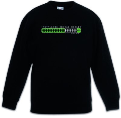 Installing Social Skills Kids Boys Girls Pullover Fun Computer Scientist Nerd