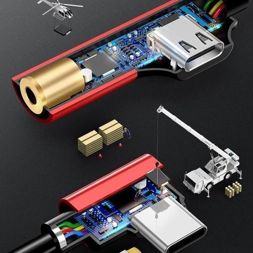 USB-C Typ-C Zu 3,5mm Jack AUX Kopfhörer Audio Splitter Adapter Kabel - Zdjęcie 22 z 27