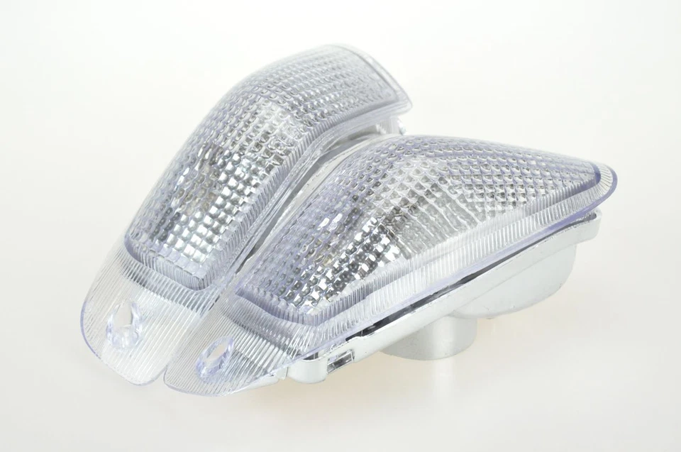 Lente de señal de giro trasera y Frount apta para 93-02 Ninja ZX-6 03-05 ZZR600 transparente Foto 3 de 4