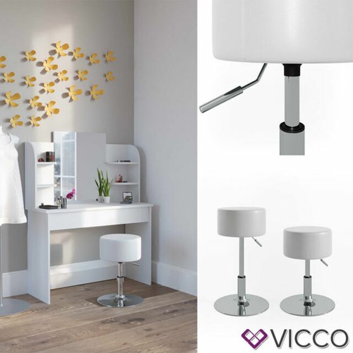 Lot De 2 Chaises De Salle à Manger Beliani Tanevi - Blanc, Métal Et Polyester - Modernes