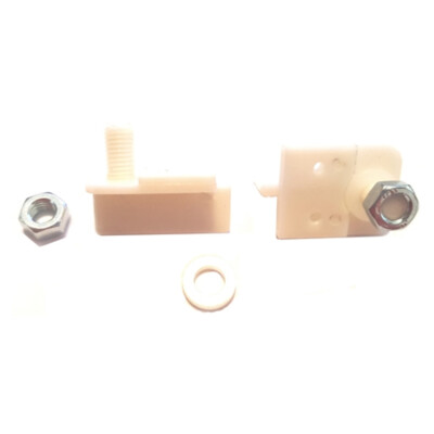 H&R Racing HR604 Guide White w/ Washer and Nut (2 pcs) 1:24 Slot Car