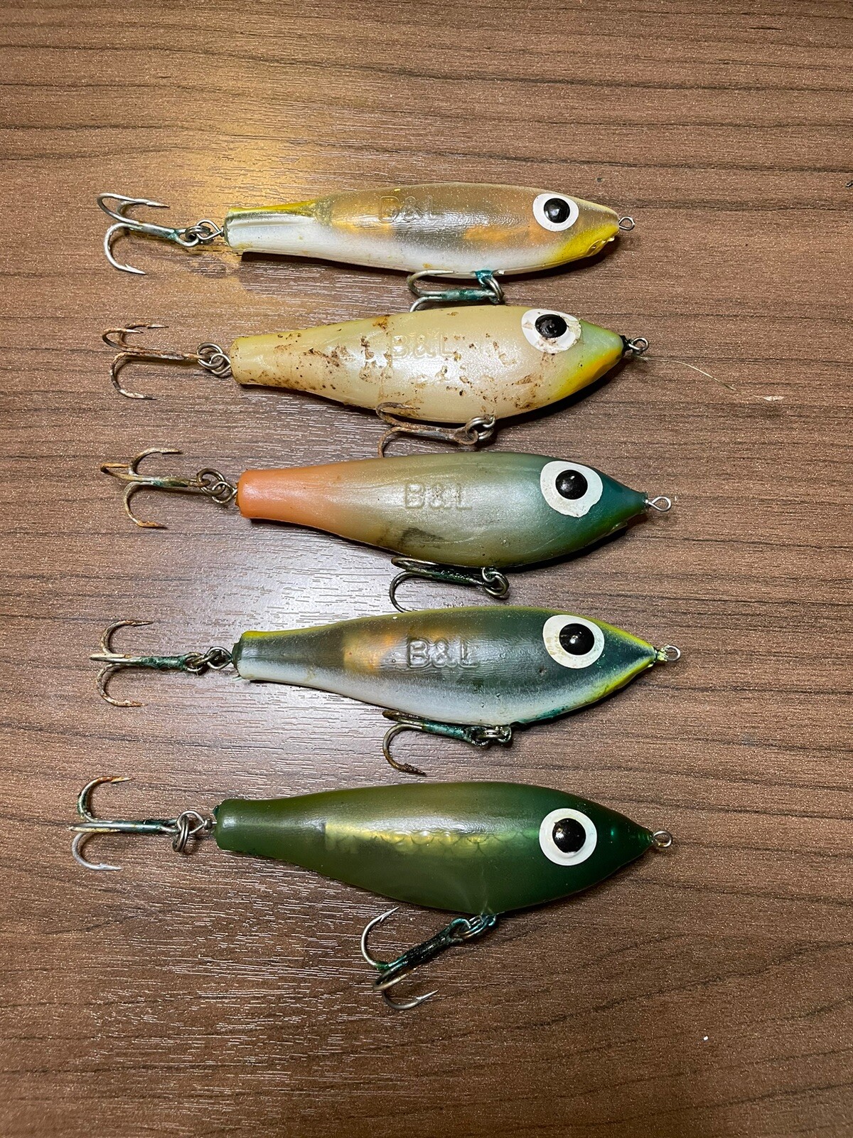 5 B&L Paul Browns CK30 Corky Topwater Floater Fishing Lure Lot Trout
