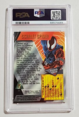 Scarlet Spider 1995 Marvel Metal Card #75 PSA 9 Mint New Case