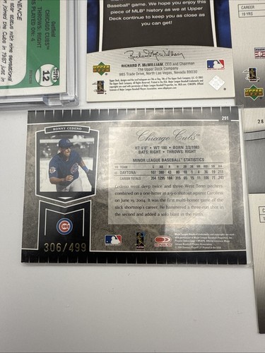 Chicago Cubs Andre Dawson, Ryan Sandberg, Mark Grace & More 9 Card Lot Auto GU - Picture 19 of 20