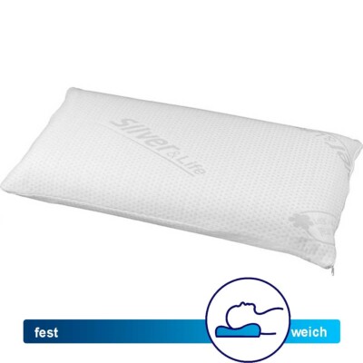 Malie Softy Air Orthopädisches Nackenkissen Reisekissen mit Silver & Life Bezug