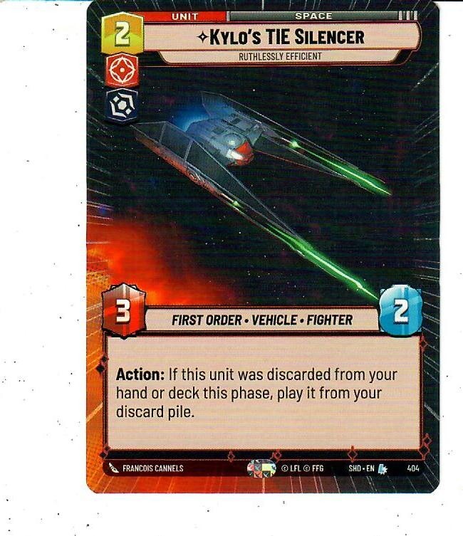 Star Wars Unlimited Shadows Of The Galaxy Kylo's Tie Silencer 404 Hyperspace