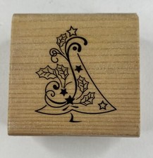 Craft Smart Rubber Stamp Christmas Tree Holly Star