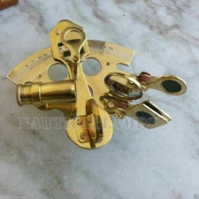  handmade style Antique Maritime Navigational Golden Brass Vintage solid sextant