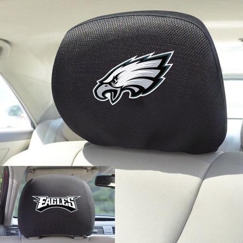 Philadelphia Eagles Embroidered Headrest Covers -Set of 2- NFL Licensed Car SUV - Picture 2 of 5