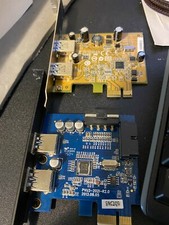 Lot of 2 PCI Express to USB 2 Port USB 3.0 Type-A Riser Expansion Card