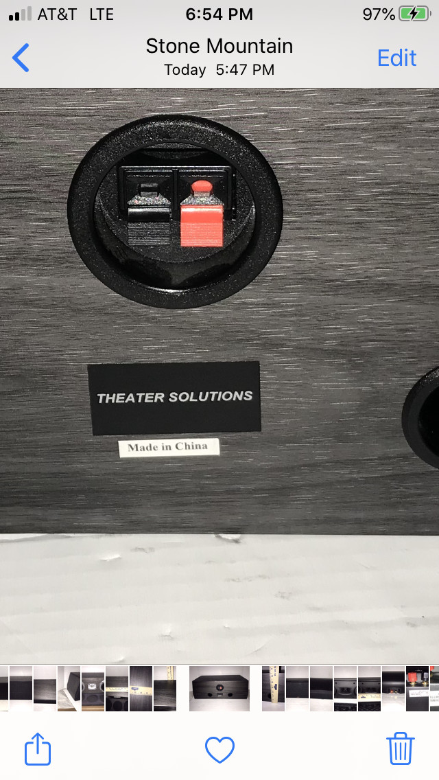 Theater Solutions C1 Center Speaker - Very Nice Condition- 200W