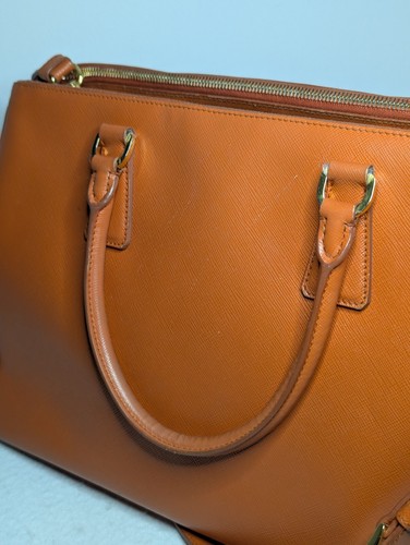 Borsa Prada Galleria Saffiano arancione borsa grande tote borsetta doppia zip - Foto 6 di 24
