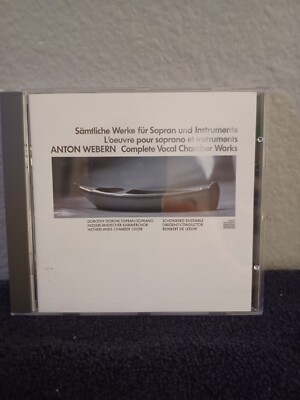 ANTON WEBERN Complete Vocal Chamber Works - CD  New Has Cut On Side.        P