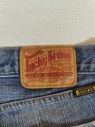 Lucky Brand Jeans Men's 32 Straight Leg Mid-Rise Denim Blue 100% Cotton - Picture 12 of 12